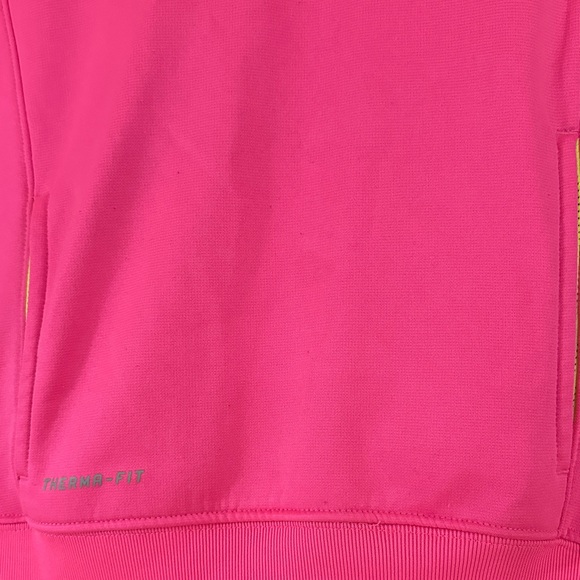 Nike Pink & Gray Hooded Active Sweatshirt with Neon Swoosh - Picture 3 of 5